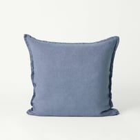 Belgian Vintage Washed Linen Thunderstorm Cushion