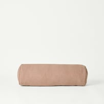 Belgian Vintage Washed Linen Mocha Bolster Cushion