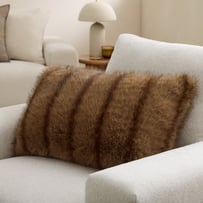 Lucerne Mocha Recycled Fur Cushion