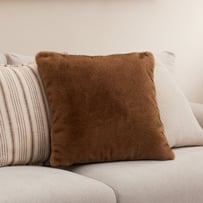 Zurich Pecan Recycled Fur Cushion
