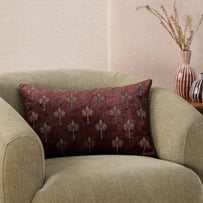 Aurora Velvet Raisin Palm Cushion