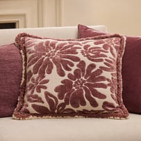 Zinnia Floral Mulberry Cushion