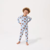 Kids Easter Blue Long Pyjama Set