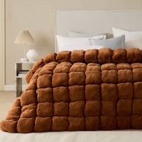 Marshmallow Umber Blanket