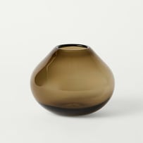 Vetro Brown Short Vase 