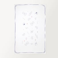 Petit Dejeuner Blue Tablecloth