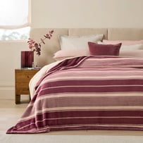 Sherpa Berry Stripe Blanket