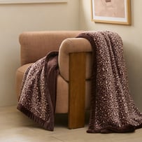 Sherpa Mocha Leopard Throw