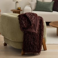 Moritz Chocolate Recycled Fur Throw