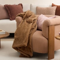 Zurich Pecan Recycled Fur Throw