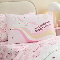 Starla Pink Text Pillowcase