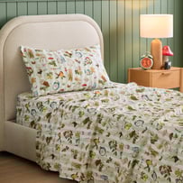 Fleur Harris Faraway Tree Sage Stripe Sheet Set