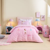 Mattel Barbie Pink Ballet Quilted Quilt Cover Set