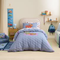 Disney Pixar Cars Blue Motorhead Quilted Quilt Cover Set