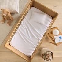 Plain White Flannelette Cot Sheet Set