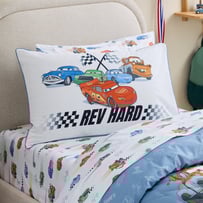 Disney Pixar Cars White Rev Hard Text Pillowcase 