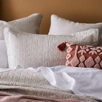 Vintage Washed Linen Linen Quilted Pillowcase