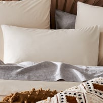 Stonewashed Cotton Sand Pillowcase