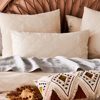 Stonewashed Cotton Sand Quilted Pillowcase