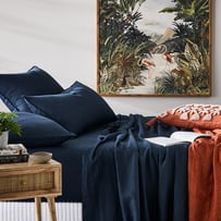Vintage Washed Linen Old Navy Sheet Set