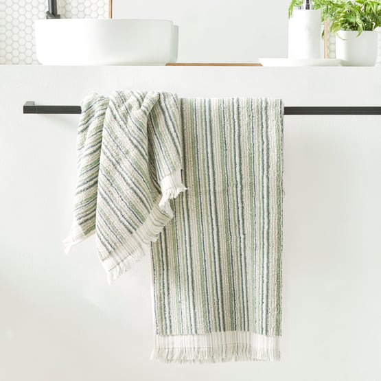 European Sienna Green Multi Turkish Cotton Towel Range
