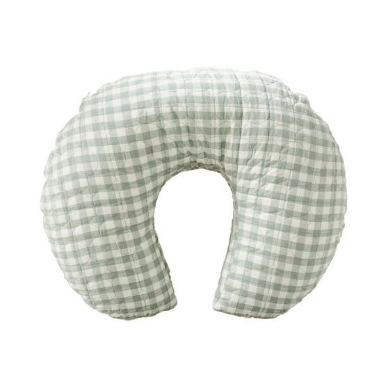 Vintage Washed Eucalyptus Check Nursing Pillow