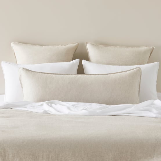 Vintage Washed Linen Linen Bolster Pillowcase