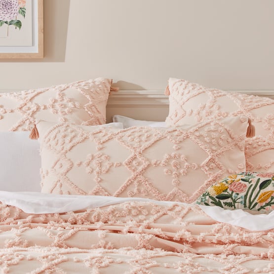 Vienna Tufted Nude Pink Pillowcases