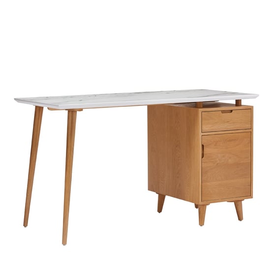 Camilla Marble & Oak Desk