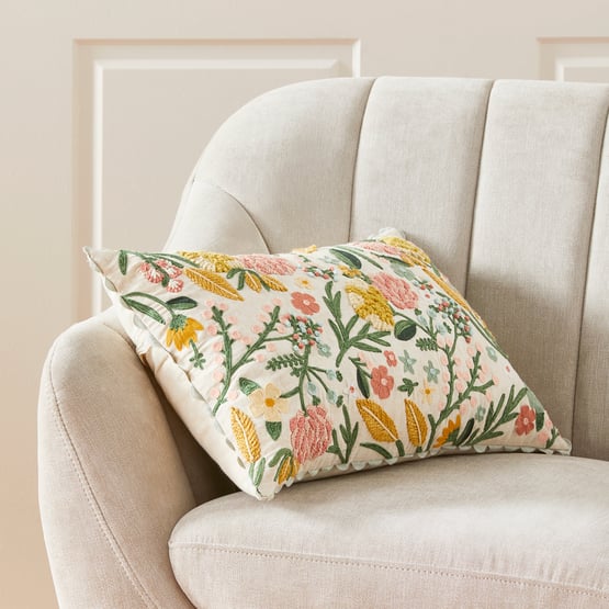 Ashi Floral Green Cushion