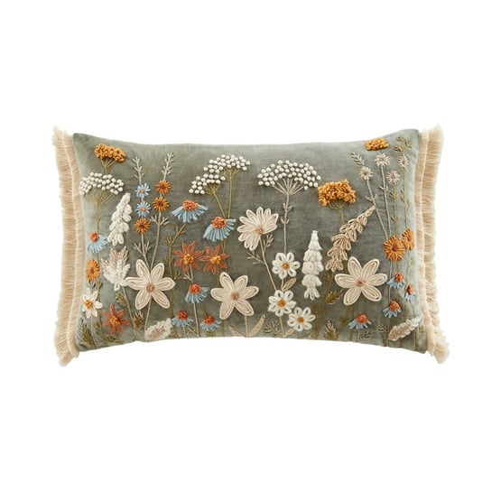 Mirabella Green Floral Cushion