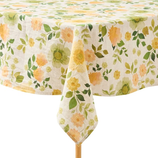 Botanist Natural Floral Tablecloth