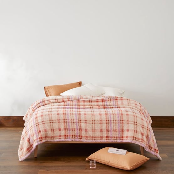 Cloud Sunset Check Blanket