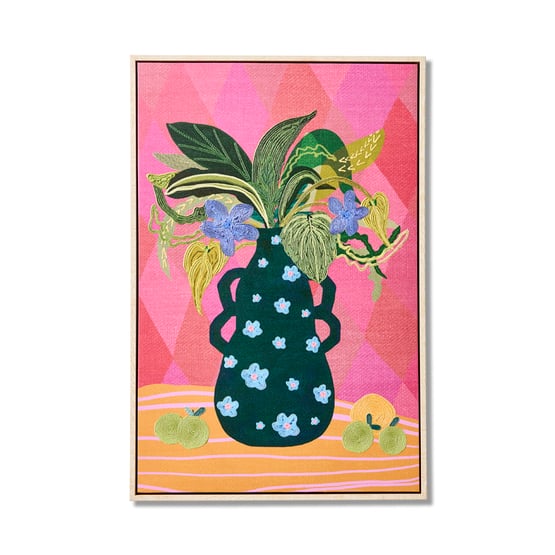 Frida Bouquet Leaves Canvas