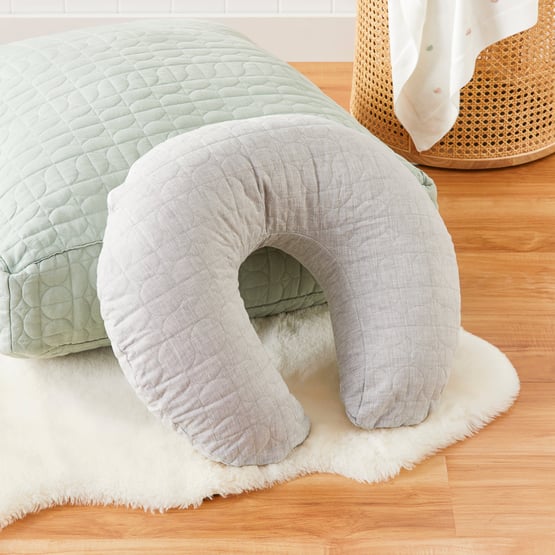 Vintage Washed Grey Marle Nursing Pillow Cover