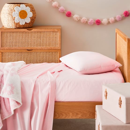 Dreamy Cotton Crystal Pink Sheet Set