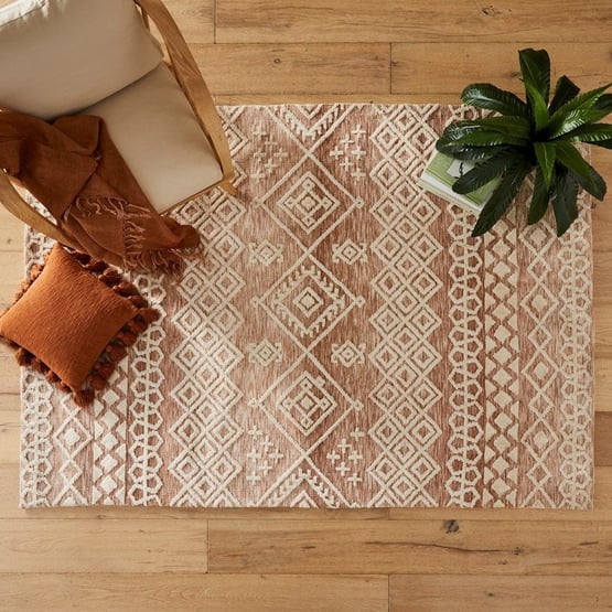 Ohio Aztec Terracotta Marle Rug