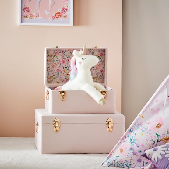 Heirloom Sasha's Garden Pink Storage Trunk
