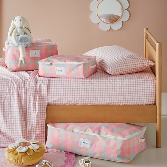 Rainbow Gingham Storage Bag Collection