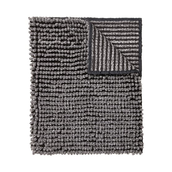 Microplush Graphite Marle Bobble Bath Mat