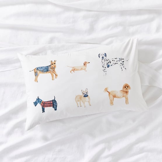 Dogs Text Pillowcase