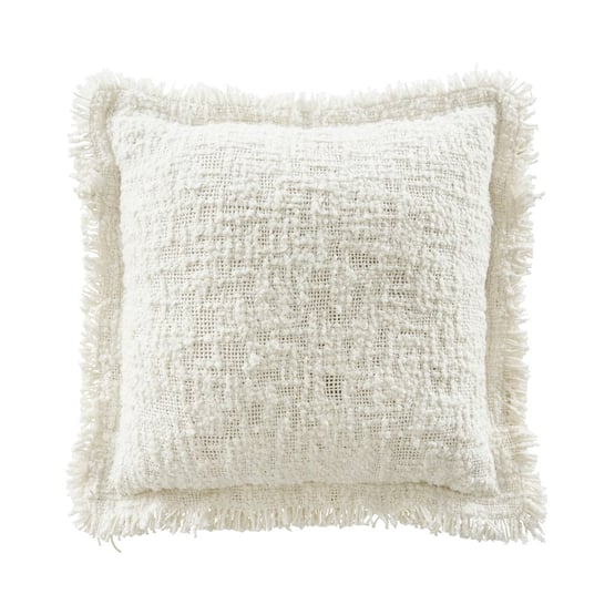 Leiden White Boucle Cushion