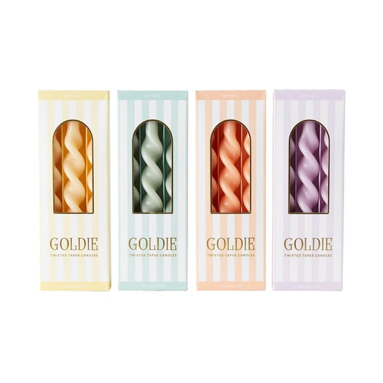 Goldie Lilac Taper Candles 3 Pack