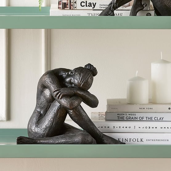 Pas De Deux Bronze Head Resting Statue