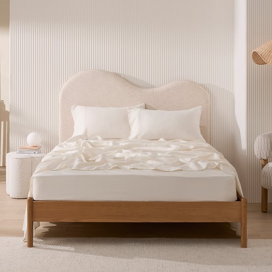 Vintage Washed Linen Coconut Sheet Set
