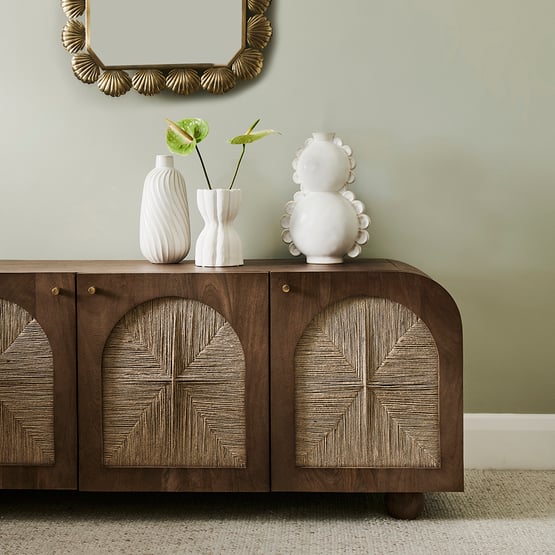 Safari Walnut 3 Door Sideboard