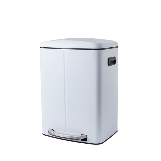 Retro White Double Kitchen Bin