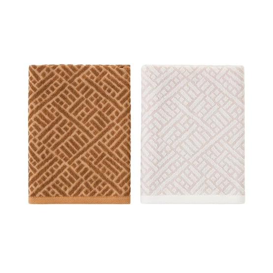 Aya Clay & Natural Cotton Bamboo Tea Towel Pack of 2