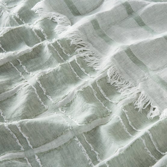 Pasquale Soft Green Linen Throw