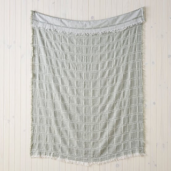 Pasquale Soft Green Linen Throw